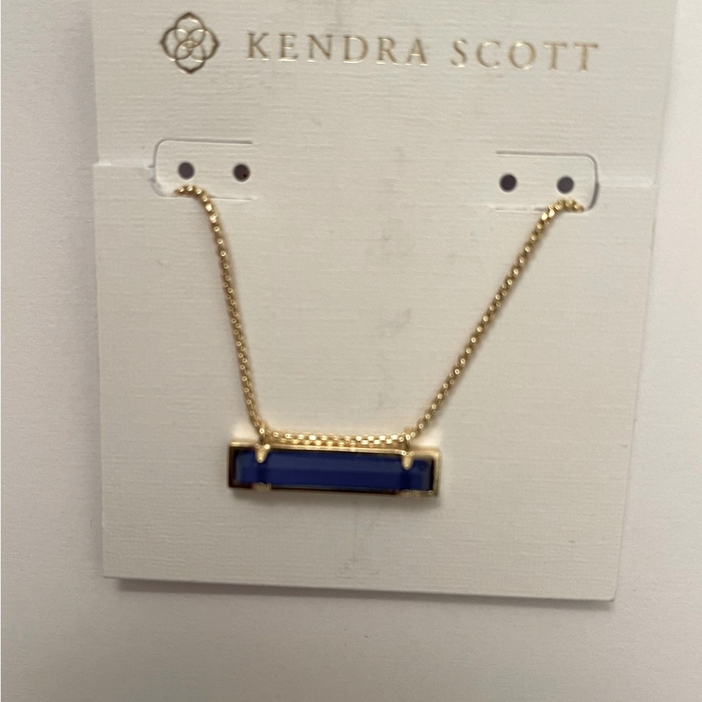 NWT Kendra Scott Leanor Necklace Cobalt Blue - Picture 5 of 7
